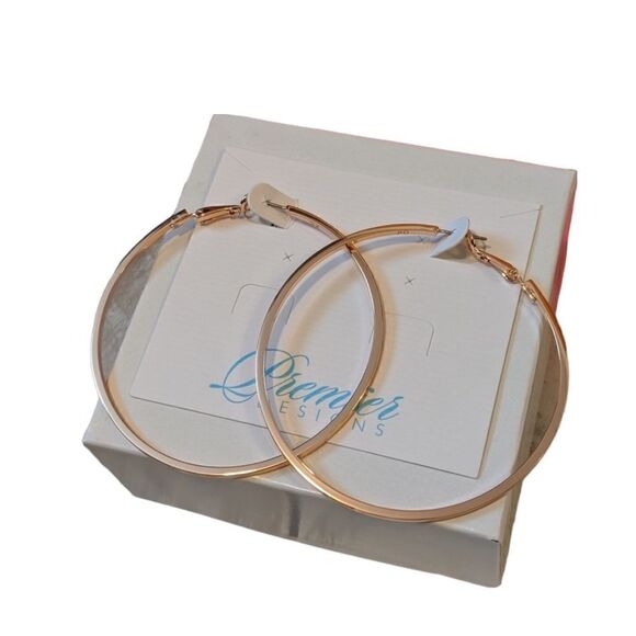 Premier Designs Social Rose Gold earrings NWOT - Picture 1 of 4